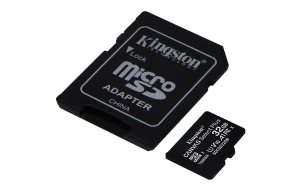 Tecnologia Kingston 32 GB Canvas Select Plus 100R A1 C10 scheda microSDHC + ADP