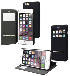 Window Folio Answer Call Noir Apple Iphone 6+/6S+