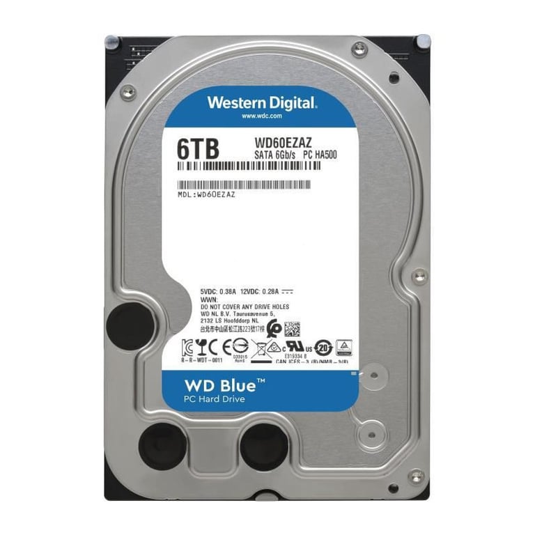 Western Digital Blue disque dur 6 To 5400 tr/min 256 Mo 3.5  Série ATA III - Neuf