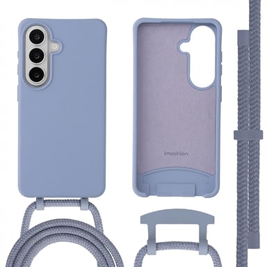 imoshion Coque arrière Color avec cordon amovible et MagSafe pour Samsung Galaxy S26 - Ash Blue