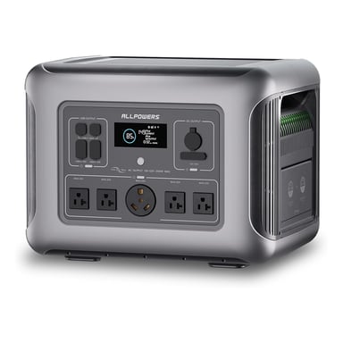 ALLPOWERS R2500 V2 Stazione di alimentazione portatile 1920Wh, batteria LFP con oltre 4500 cicli, generatore solare con 4 uscite AC da 2500W, ricarica rapida al 100% in 1 ora