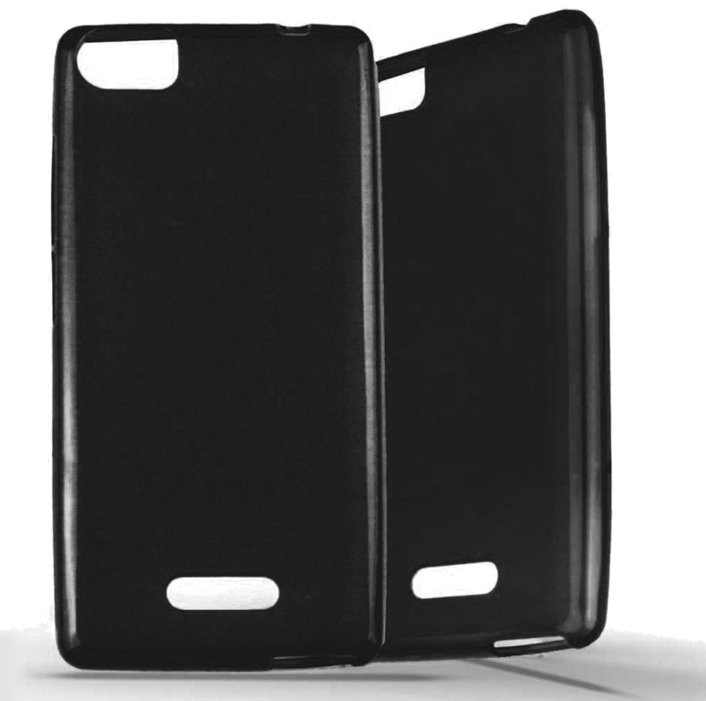 Coque silicone unie compatible Givré Noir Wiko Fever Special Edition