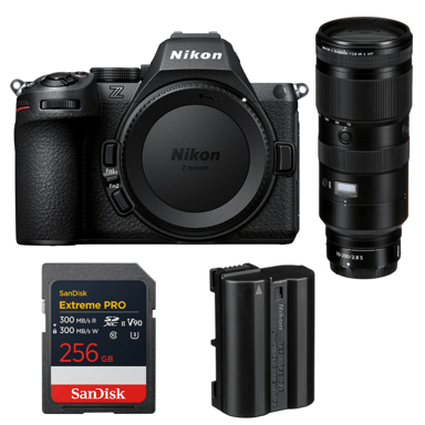 Cámara híbrida Nikon Z5 II + 70-200mm f/2.8 VR S + 1 SanDisk 256GB Extreme PRO UHS-II + Nikon EN-EL15c + Ebook ''20 consejos para fotos que impactan''