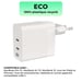 Eco Chargeur mural double USB-C Power Delivery 65W