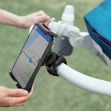 LinQ Soporte teléfono/tablet manillar sujeción asa giratorio 360º Negro