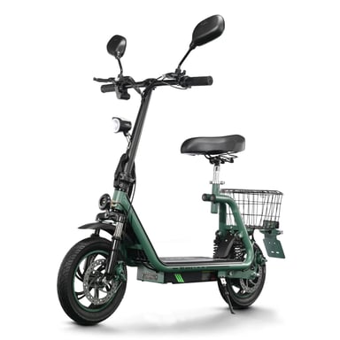 Trottinette électrique avec siège et panier arrière TWOFISH M5 PRO-E homologuée route (CEE)