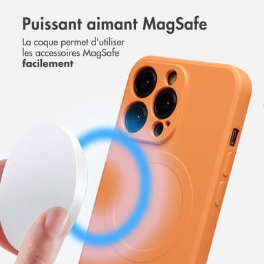 imoshion Coque Couleur avec MagSafe pour Apple iPhone 13 Pro - Neon Orange