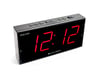 Réveil numérique avec double alarme - Réveil à double alarme - Grand écran rouge - Luminosité réglable (HCG010)