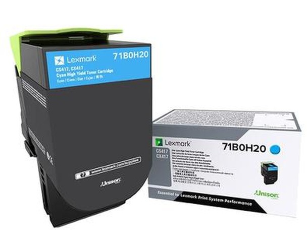 Lexmark X417 À rendement élevé cyan original cartouche de toner LCCP pour Lexmark CS417dn CS517de CX417de CX517de - vue 2