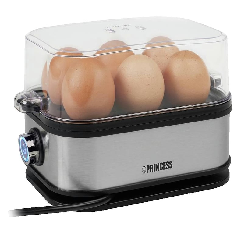 Princess 01.262046.01.001 Cuiseur à oeufs sans BPA avec verre doseur voyant lumineux