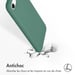 Accezz Coque Liquid Silicone pour Apple iPhone SE (2022 / 2020) / 8 / 7 - Vert foncé