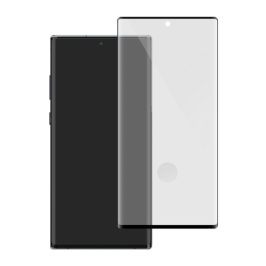 Protezione dello schermo in vetro temperato da bordo a bordo per Samsung Galaxy Note10+, nero