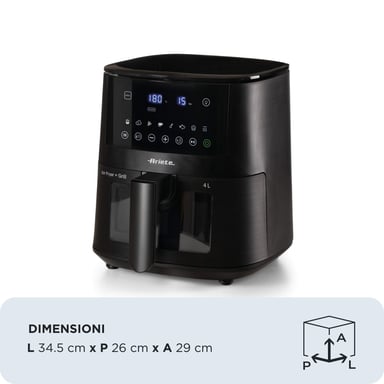 Ariete 4633/00 Unique 4 L Autonome 1400 W Friteuse d'air chaud Noir