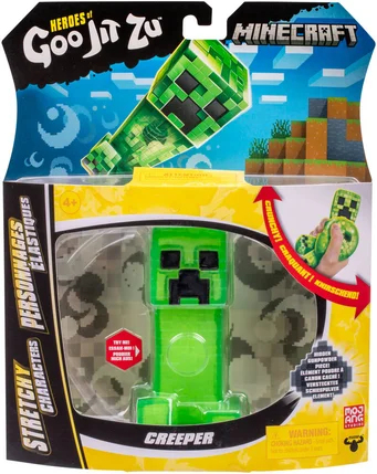 Figurine extensible GOO JIT ZU Minecraft Creeper 11 cm Texture élastique Extensible 3x - vue 3