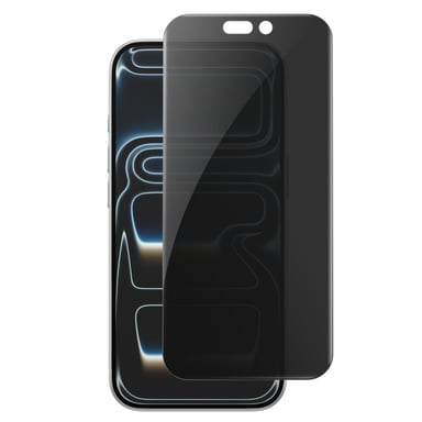 4smarts Vidrio Templado para iPhone 17 Pro Anti-espía con Aplicador Incluido Negro transparente