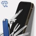 3mk Film pour iPhone 13 et 13 Pro Verre Trempé Bords Biseautés Hardglass Noir