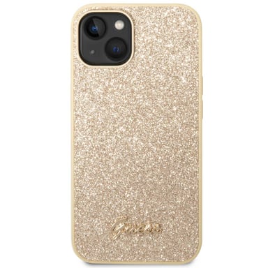 Custodia Guess Glitter Flakes per Apple iPhone 14 - Oro