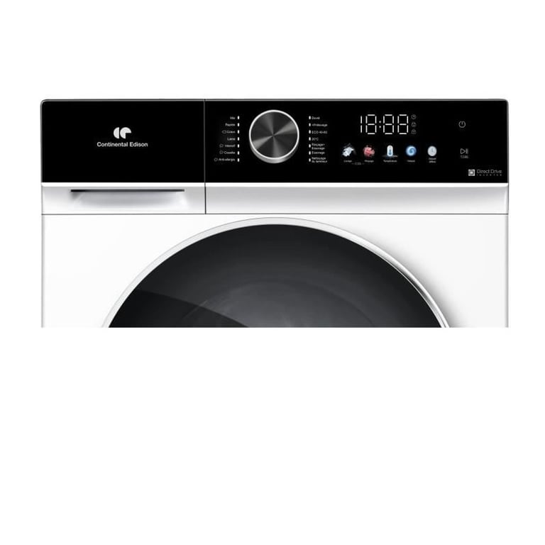 Lave linge hublot CONTINENTAL EDISON CELL1012DDW1 10kg Moteur induction directe 60 cm 1200 trsmin - vue 5
