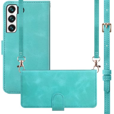 imoshion Etui de télephone portefeuille avec cordon pour Samsung Galaxy S21 FE - Turquoise