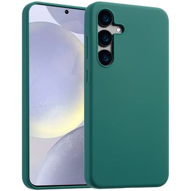 Accezz Coque Liquid Silicone pour Samsung Galaxy S24 Plus - Vert foncé