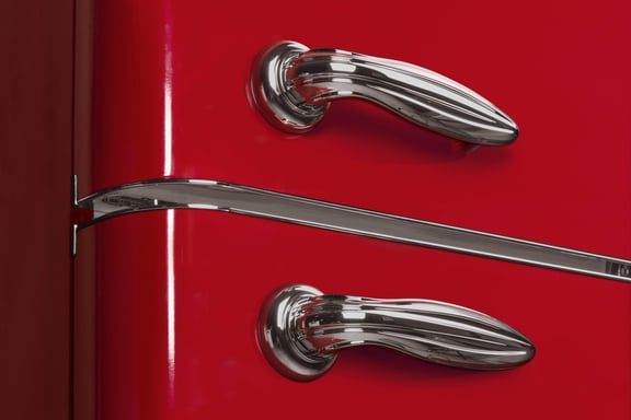 Schneider SCCB250V-RE - Réfrigérateur combiné 249L Vintage Rouge