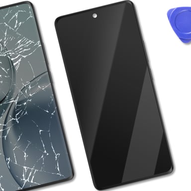 Realme Pantalla Completa Original Realme 14 Pro Dalle AMOLED Service Pack Vidrio y Marco Gris
