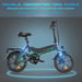 HITWAY 16 vélo électrique - 250W/36V - E-Bike Pliable d'assistance à la pédale - Batterie 7,8Ah - Pour Adolescent et Adultes Noir