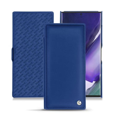 Housse cuir Samsung Galaxy Note20 Ultra - Rabat horizontal - Bleu - Cuir lisse