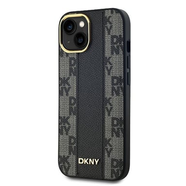 Custodia DKNY DKHMP15MPCPVSLK iPhone 15 Plus 6,7'' custodia rigida in pelle a scacchi mono motivo MagSafe