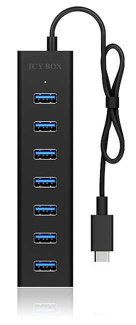 ICY BOX IB HUB1700 C3 USB 3.2 Gen 1 3.1 Gen 1 Type C 5000 Mbit/ Neuf - vue 3