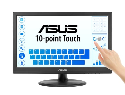 ASUS Touch VT169HE écran plat de PC 39,6 cm (15.6'') 1920 x 1080 pixels Full HD LED Écran tactile Dessus de table Noir