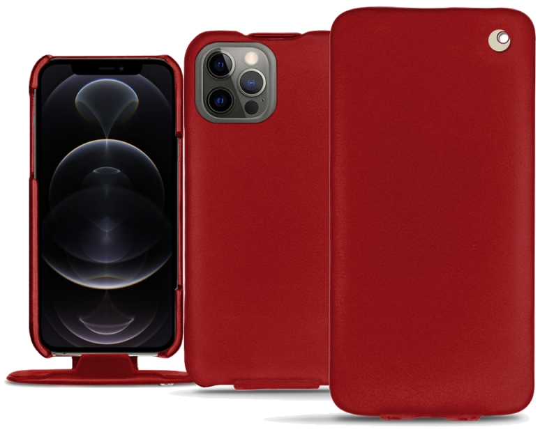 Housse cuir Apple iPhone 12 Pro Max - Rabat verticalRouge
