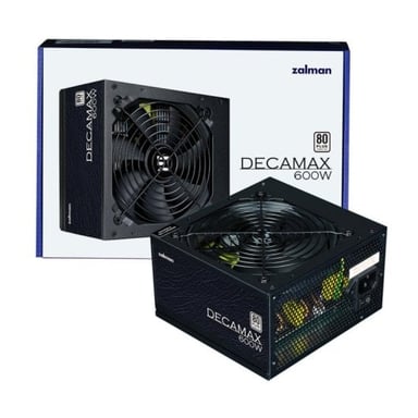 Alimentatore per PC - ZALMAN - DecaMax 600W - 80+ - Non modulare - Ventola da 120mm - Nero