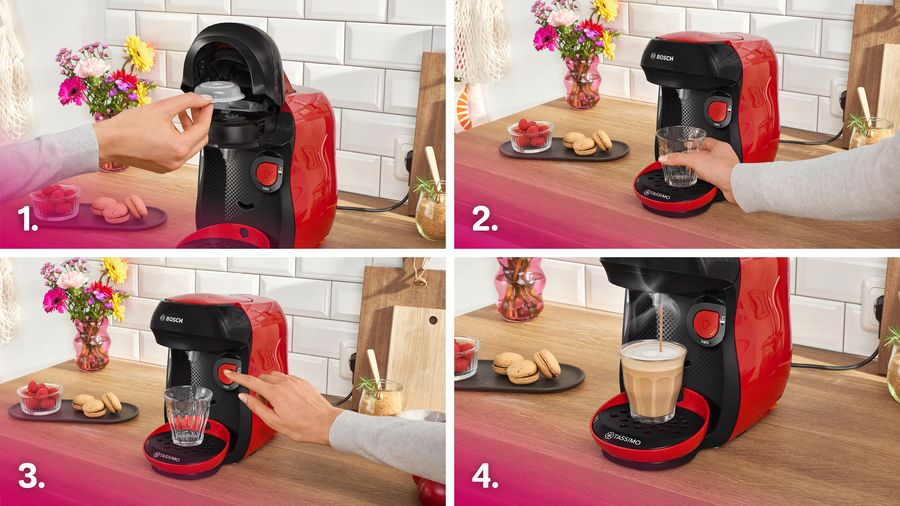 Bosch Tassimo Happy TAS103E machine à café Entièrement automatique Cafetière à dosette 0,7 L - Neuf