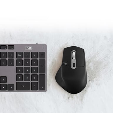 Mouse wireless semi-ergonomico T'nB Dual Connect iClick (nero)