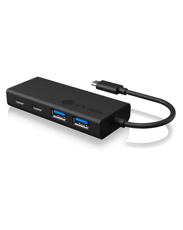 ICY BOX IB-HUB1426-CPD USB 3.2 Gen 1 (3.1 Gen 1) Type-C 5000 Mbit/s Noir - Neuf