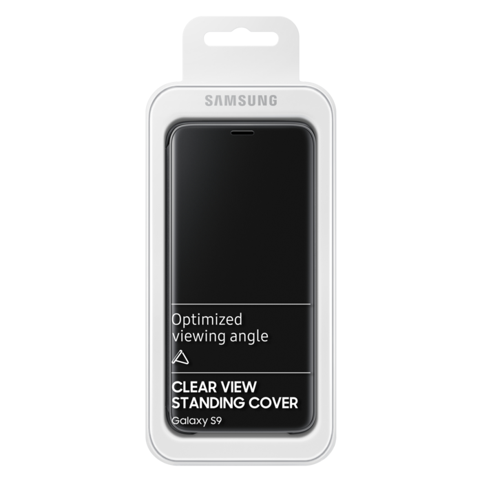 Clear View cover avec fonction Stand Noir Galaxy S9