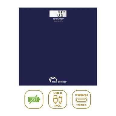Bilancia pesapersone - LITTLE BALANCE - SB3 - USB-C - Blu notte