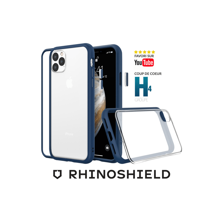 RhinoShield Coque Compatible avec [iPhone 15]   Mod NX - Protection Fine Personnalisable avec Technologie d'absorption des Chocs [sans BPA] - Bleu Marine