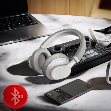 Casque Audio Bluetooth à Réduction de Bruit Autonomie 30 Heures Gris