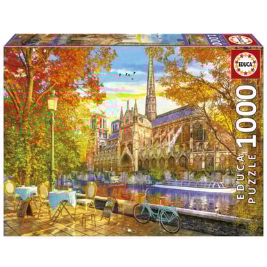 Notre Dame en otoño Puzzle de 1000 piezas - Estimule su creatividad