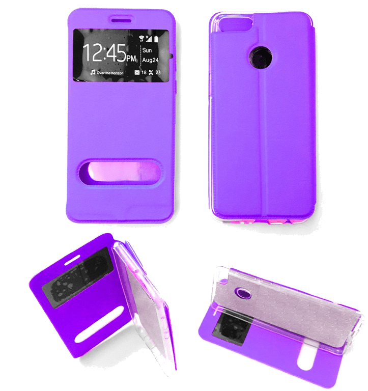 Etui Folio compatible Violet Huawei Y9 2018