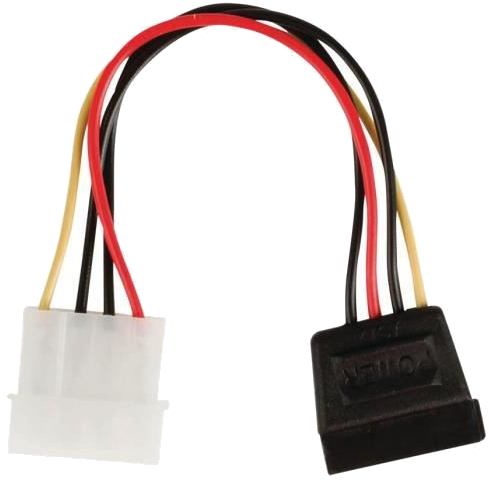 NEDIS Internal Power Cable - Molex Male - SATA 15-pin Female - 0.15 m - Various