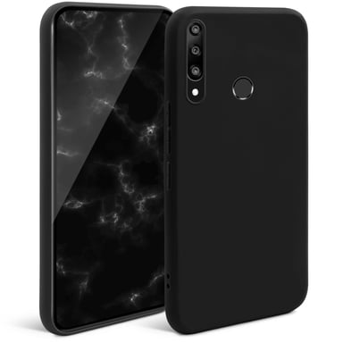 Moozy Minimalist Series Coque en silicone pour Huawei P Smart Z et Honor 9X, noir - Finition mate fine et souple en TPU