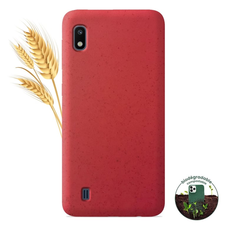 Coque silicone unie Biodégradable Rouge compatible Samsung Galaxy A10 -  1001 coques