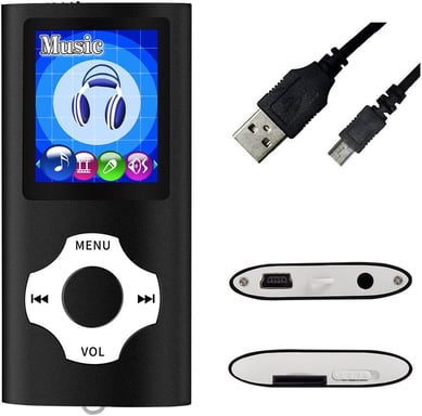 Lecteur MP4 avec micro SD de 32 go noir