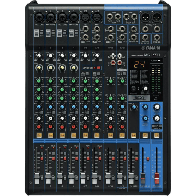 Table de mixage audio Yamaha MG12XU 12 canaux USB Noir - Neuf