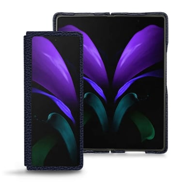 Coque cuir Samsung Galaxy Z Fold2 -  - Cobalt ( Pantone #2b253f ) - Cuir grainé