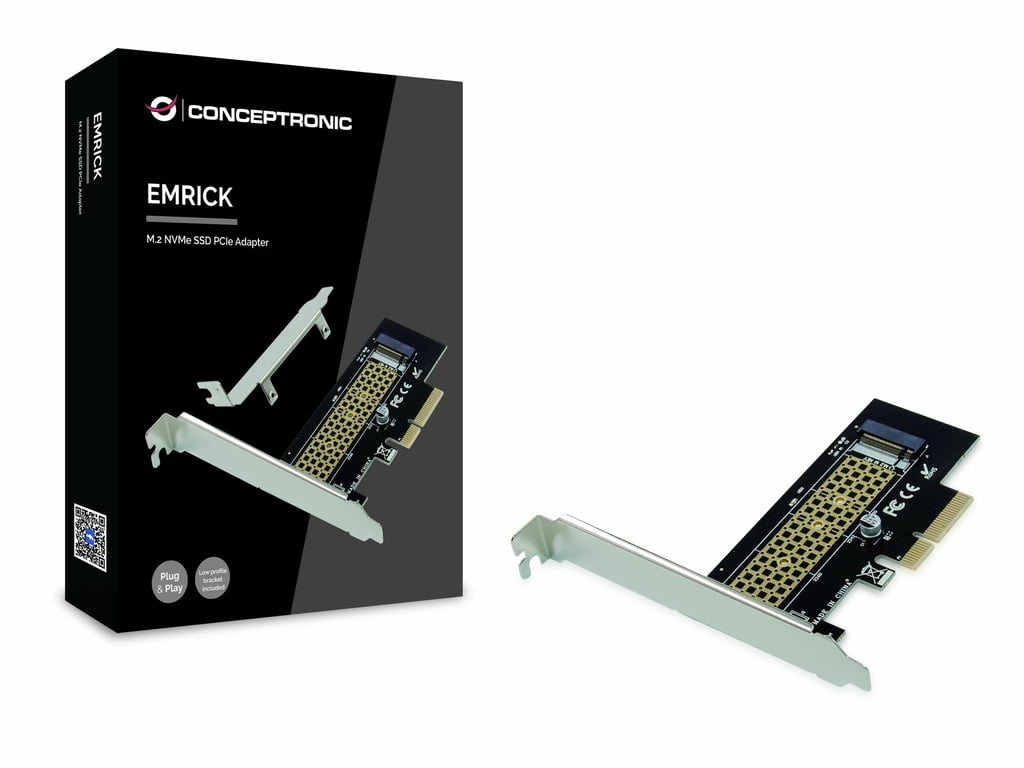 Conceptronic Emrick Adaptador PCIe SSD NVMe .2 - vue 4