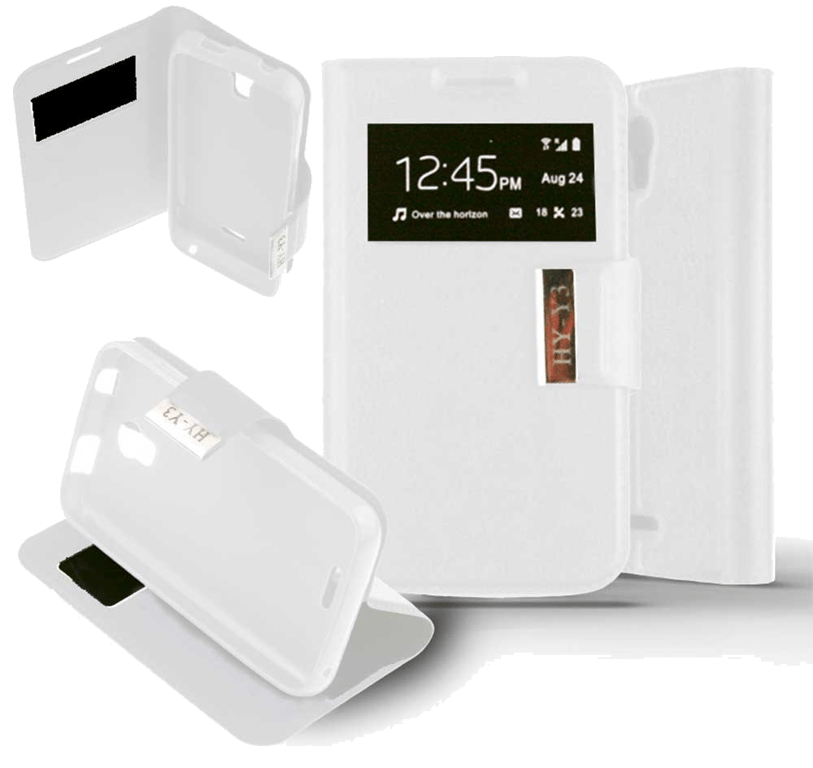 Etui Folio compatible Blanc Huawei Y3 Y360